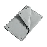Mineup Cuscino riscaldante con USB, 30 x 60 cm, 5 V, pieghevole, lavabile, elettrico, per schiena, collo, spalle, per animali domestici, grigio immagine