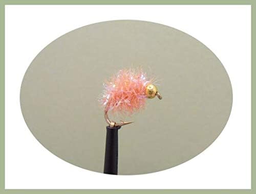 Orange Egg Fly, 6 x Goldhead Orange Egg Fritz, Size 10, Trout Flies, Fly Fishing