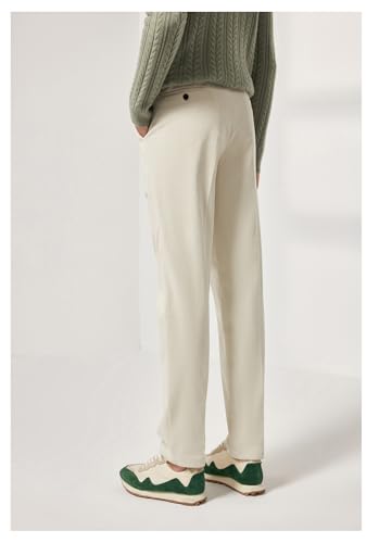 Corduroy Pants Men Fall Spring Casual Formal Dress Pants Elastic Waist Regular Straight Fit Trousers4