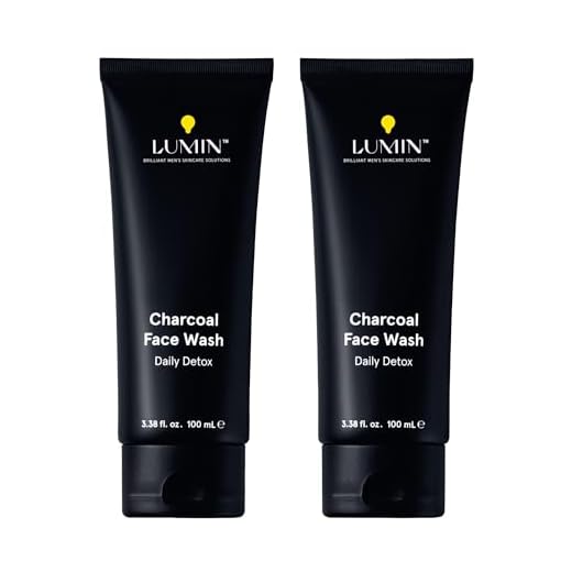 Lumin Charcoal Face Wash for Men | Daily Detox & Pore Cleansing | 2 Pack