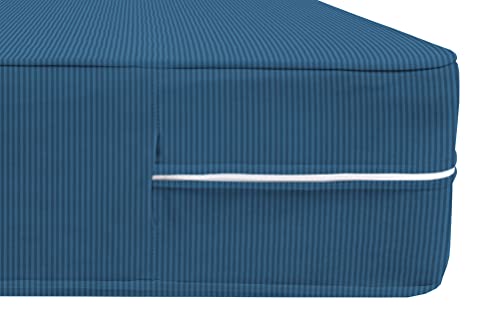 Image of HOMEKART Premium Cotton 220TC 78 x 72 x 8 King Size Double Bed Mattress Cover Protector with Zip /Chain|Provides All Around Protection - 1 pc Multicolor (Blue, 78 x 72 x 8)