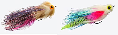 Set of 2 Jenzi Predatory Fish Streamer with Jenzi Eye Approx. 17 cm, 6/0 Hooks + Petri Heil Sticker, standard size