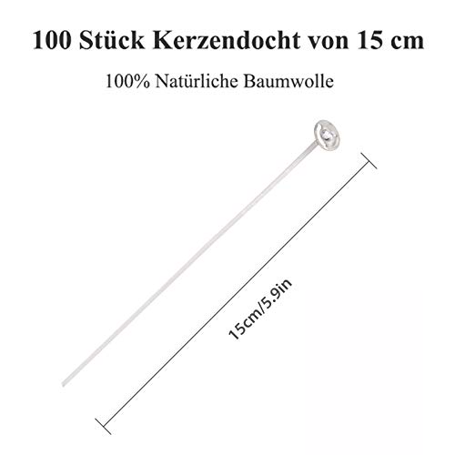 Mitening, stoppino piatto per candele (100 pezzi)