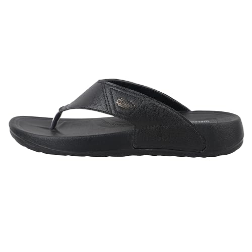 Image of WELCOME Soft Men's Slippers with Cushion FootBed for Adult | Comfortable & Light Weight | Stylish & Anti-Skid | Waterproof & Regular Flip Flops for Gents /Boys