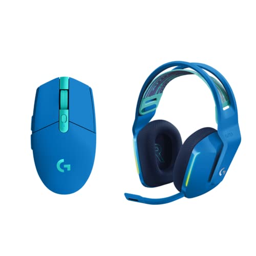 Image of Logitech G305 Lightspeed Wireless Gaming Mouse + G733 Lightspeed Wireless Gaming Headset Bundle - Blue