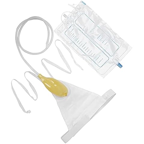 1000ml Urin Sammelbeutel, Men Urinal, Male Urination Device Trichter Urinbeutel Wissenschaftlich entworfen und aus Latexmaterial das seitliches Auslaufen verhindert ist es sicher Cover