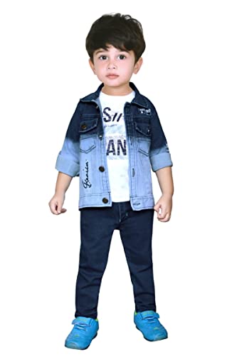 Image of DOTSON Clothing Set for Baby Boys- Jacket, Pant & T Shirt (9-18 MONTHS)