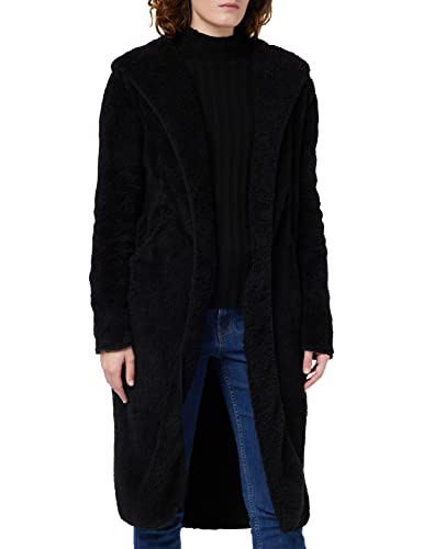 ONLY Damen Onlcontact Long Sherpa Otw Coat, Schwarz, L EU