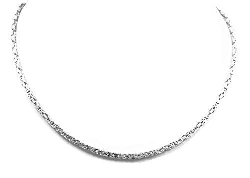 Collier byzantin plaqué argent de 50 cm idée cadeau pour homme et femme