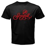 DCVGsdxza Seagull Guitars Red Logo Men's T-Shirt Black M