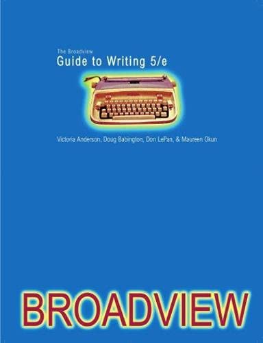 The Broadview Guide to Writing