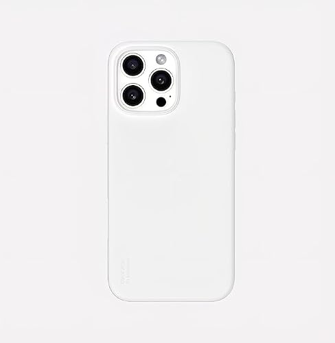 Liquid Silicone Magnetic Case for iPhone 16 Series, White, with PC Bumper and Microfibre Lining (White, Iphone 16 pro)