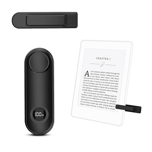 RF Fernbedienung Seitenwenden zum Lesen auf Kindle Paperwhite Oasis Colorsoft Zubehör, Clicker Page Turner für iPhone, Tablets Comics Lesen Romane, Schwarz