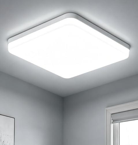 Kambo LED Lámpara de Techo 48W Plafon Cuadrada 4320LM Blanco Frío 6500K