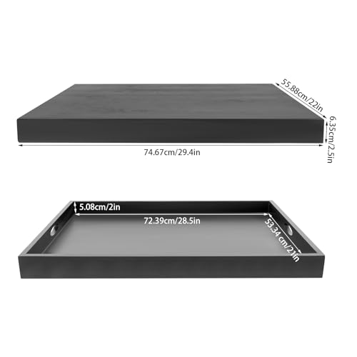 Cubierta para estufa de madera rectangular 74.68x55.88 cm negro miniatura 2