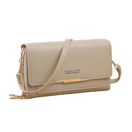 Mothers Day Gifts,Women's Multi-Functional Wallet, Synthetic Leather Shoulder Bag with Detachable Pouch, Snap Closure