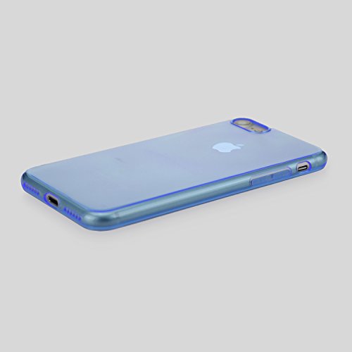 doupi PerfectFit AllClear TPU UltraSlim Case for iPhone SE (2020) / iPhone 8/7 (4.7 inch) Silicone Skin Protective Cover, Clear Blue