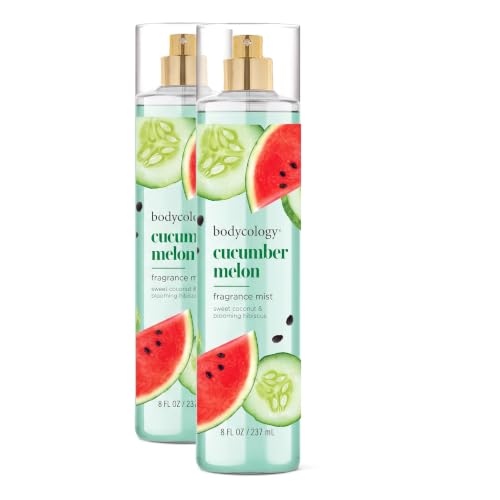 Bodycology Long-Lasting Fragrance Body Mist, Cucumber Melon, 8 fl oz (Pack of 2)