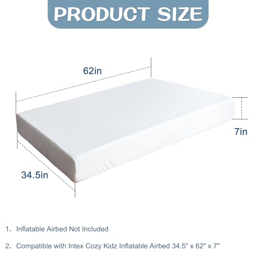 8 PCS Kids Air Mattress Sheets Toddler Air Mattress Fitted Sheets Compatible with Intex Cozy Kidz Inflatable Airbed for Baby Shower Parties, Kids Sleepover Parties (Airbed are Not Included)