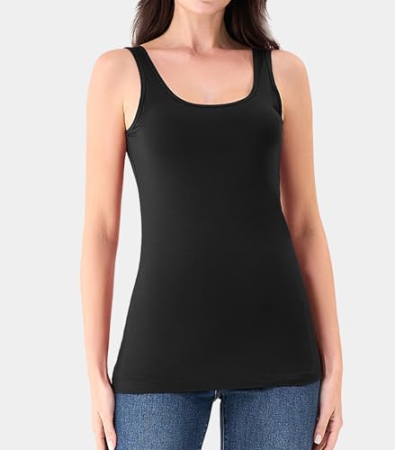 DAVID ARCHY Camisole Tops for Women Bamboo Rayon Soft Breathable Women's Undershirts 3 Pack Layering, Lounge, Sleepwear2