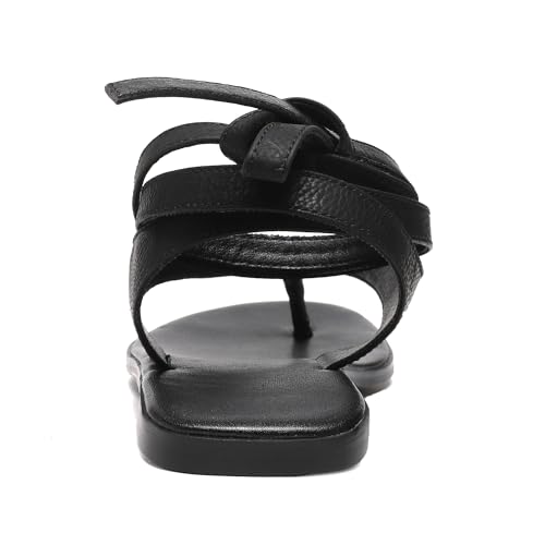 Image of Molozoey Strap Flip Flop Flat Sandals for Women with Metal Circular Ankle Strappy Ladies Fashion Cute Summer Thong Sandals Dressy.