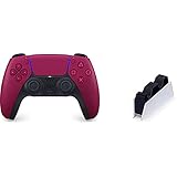 【純正品】DualSense ワイヤレスコントローラー コズミック レッド (CFI-ZCT1J02) + DualSense 充電スタンド (CFI-ZDS1J) セット