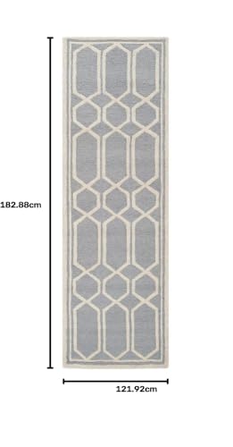 Image of Hand Tufted Wool Carpets Anti Shedding Rug Modern Carpets for Living Room Size 4x6 Feet