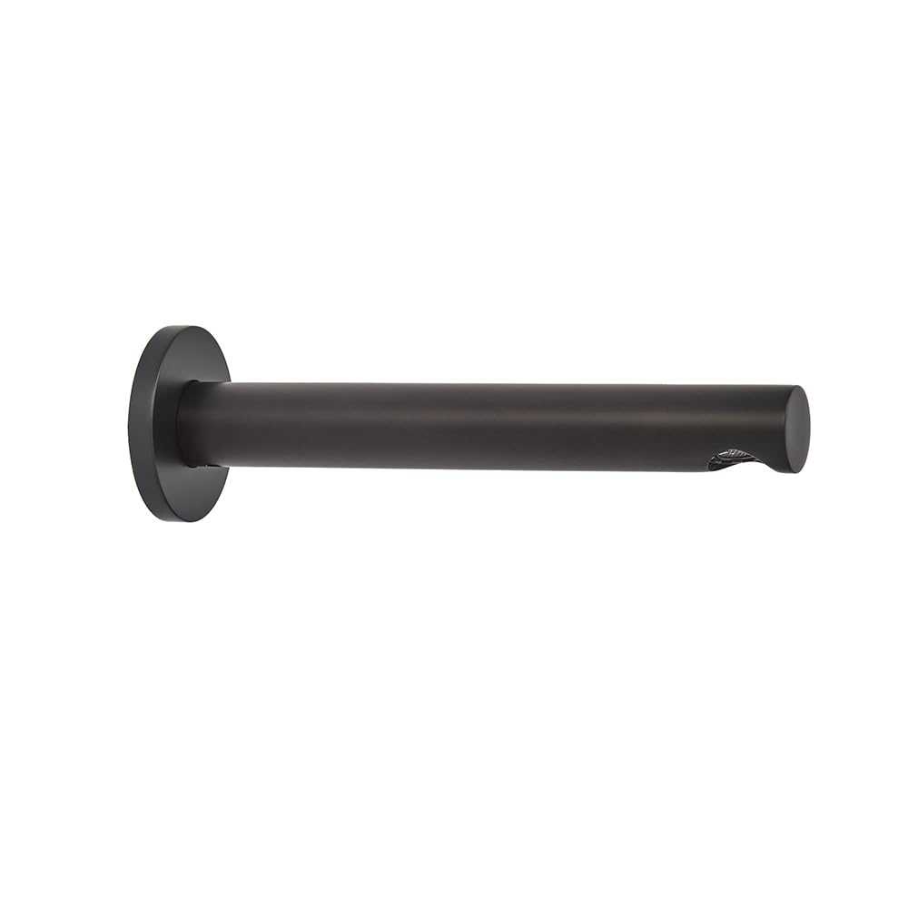 Milano Otto - Modern Wall Mounted Bath or Bathroom Basin Spout - Black