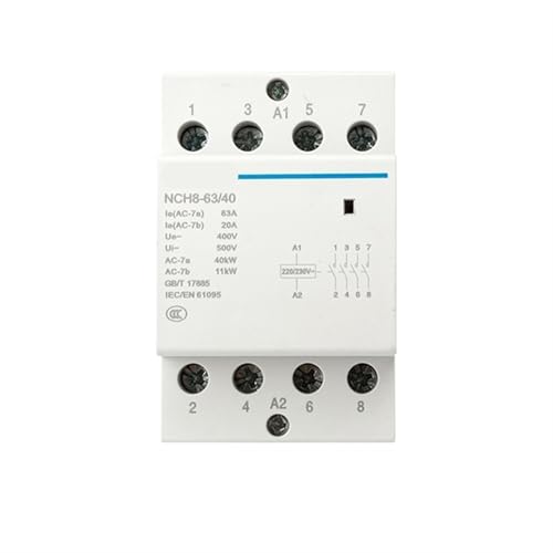Contacteur sur rail DIN NCH8-63A-40 4NO aux normes de sécurité thermique