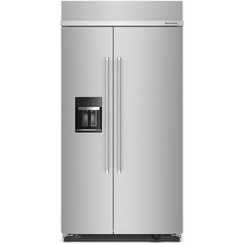 KitchenAid KBSD702MPS 25.1 Cu. Ft. Stainless Steel Built-In Side-by-Side Refrigerator on Fridge.com