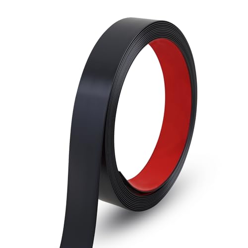 Gaahing 196.8" x 1" Matte Black Molding & Wall Trim, Flexible Peel and Stick Decorative Strip for Tile, Mirror, Ceiling, Floor, Panel, Cabinet