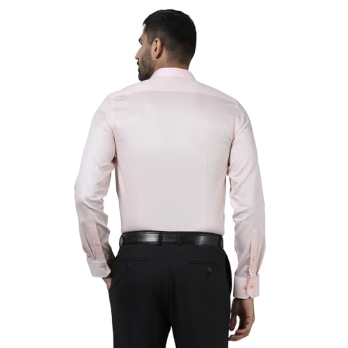 Image of Blackberrys Men Slim Fit Formal Shirt | Premium Cotton Blend | Solid Pattern| Lightweight & Breathable | Wrinkle-Resistant | Office & Business Wear