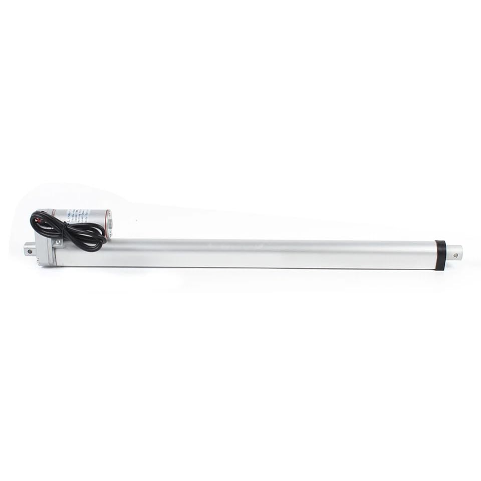 12V Linearaktuator 300mm Elektrozylinder mit Fernbedienung & IP54 Schutz geräuscharm, Elektrozylinder für Automatisierung & medizinische Anwendung (1, Silber, 450 mm)