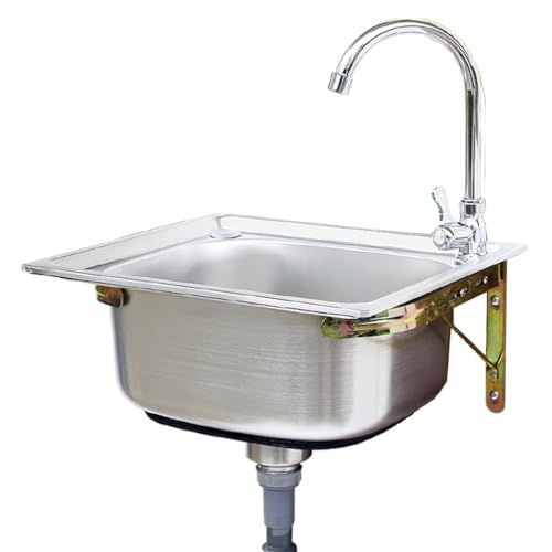 Évier de cuisine sous plan en acier inoxydable compact avec robinet
