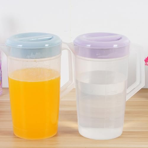 Jarra de agua con tapa resistente al calor de gran capacidad hecha de plástico reutilizable 6