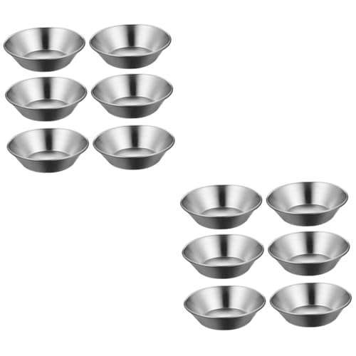 PHENOFICE 2sets Large Egg Tart Mould Baking Tin Non-Stick Portuguese Tartlet Cupcake Mold 6pcs*2