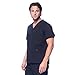 Dagacci Scrubs Medical Uniform Women & Men Scrubs Shirts Top 2X-Large Black
