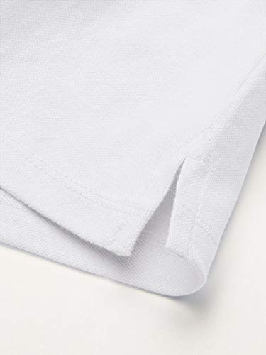 The Children's Place Girls Short Sleeve Ruffle Pique Polo,White 5 Pack,L (10/12)4