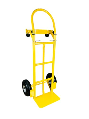 Image of Welbuilt Steel 2 in 1 Multi Truck, Hand Truck(150 kg Capacity), Platform Trolley(200 kg Capacity), Multi-Functional Sack Truck with Inbuilt Hand Grip and Pneumatic Wheels
