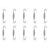YINETTECH 10 Stück 68 Mm Motorrad-Auspufffedern Kompatibel mit Scooter Dirt Bike Edelstahl-Zugfederhaken-Set