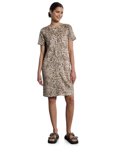 Street One Studio Damen Velours-Kleid mit Leo-Print