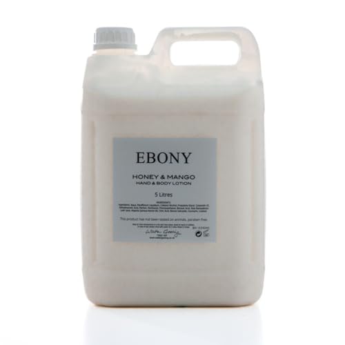 Walter Geering Ebony Hand & Body Lotion 5L Refill Pack of 2 - Honey & Mango Scent, Ideal for Topping Up 300ml Dispensers, Nourishing, Bulk Buy for Hotels & Spas