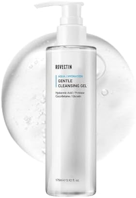 ROVECTIN Aqua Cleansing Gel (Conditioning Cleanser) Hydrating pH Balanced Facial Wash for Sensitive, Dry Skin | No Stripping, Fragrance-Free | Vegan, Korean Skincare (5.9 fl. oz)