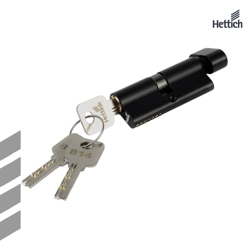 Image of Hettich ProLock Combo Lever Lock Main Door Safety Lock, (Both Side Movable) Mortise Door Lock Handle Set with 3 Brass Key for Home,Office,Hotel | BL Finish | 5 Years Warranty