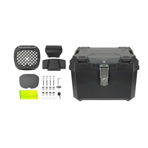 Coffre De Rangement Arrière Moto Rigide 45L Contre Vol et Pluie