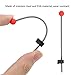 Pilipane Portable Mini Ice Fishing Rod Tip Set for Winter Fishing Enthusiasts Stainless Steel Red Balls Spring Tips (S)