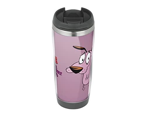 Profiles Courage The Cowardly Dog - Travel Mug, Thermal Insulated Cup For Hot And Cold Beverages Drinks