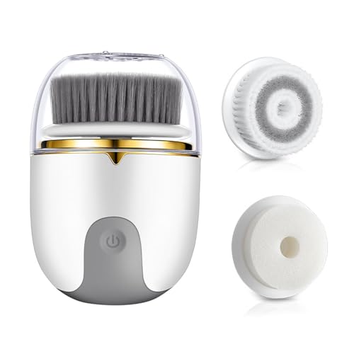 Cepillo de limpieza facial eléctrico - Depurador facial eléctrico | Cepillo de limpieza facial con carga USB | Depurador facial de limpieza profunda con 3 cabezales de cepillo profundo para hombres y