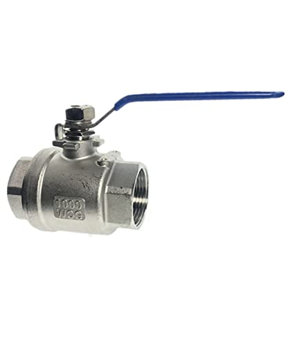 Válvula de bola de acero inoxidable 304 de 0.5 pulgadas con dos piezas y rosca hembra recta 7