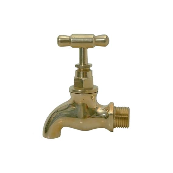 HPF Brass Bib Cock Brass Tap Gold Finish,Screw Down Tap 15mm(1/2" inch)-image-49